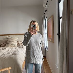 All Saints Heather Gray Knit Sweater